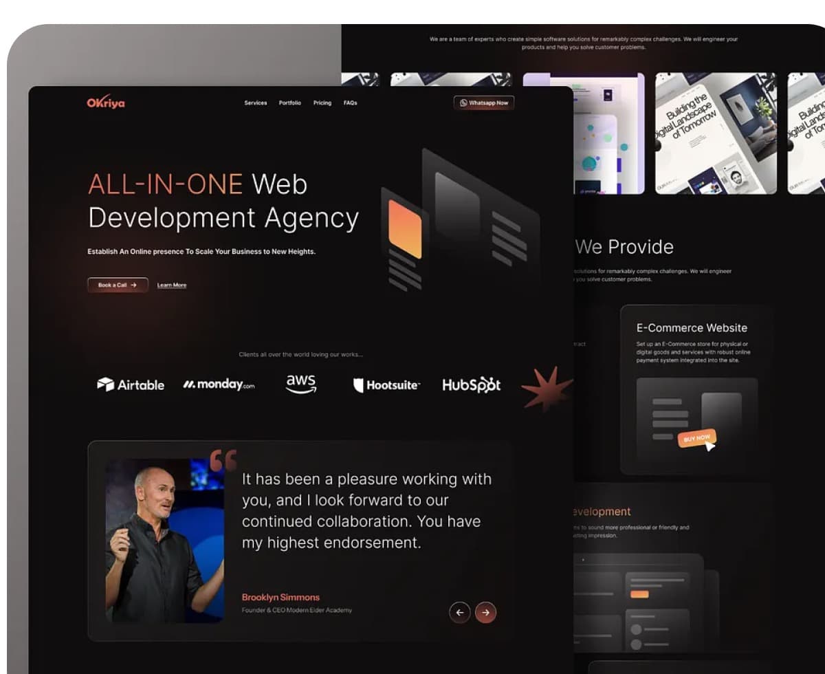 High converting landing page project